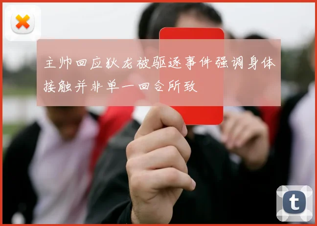 主帅回应狄龙被驱逐事件强调身体接触并非单一回合所致